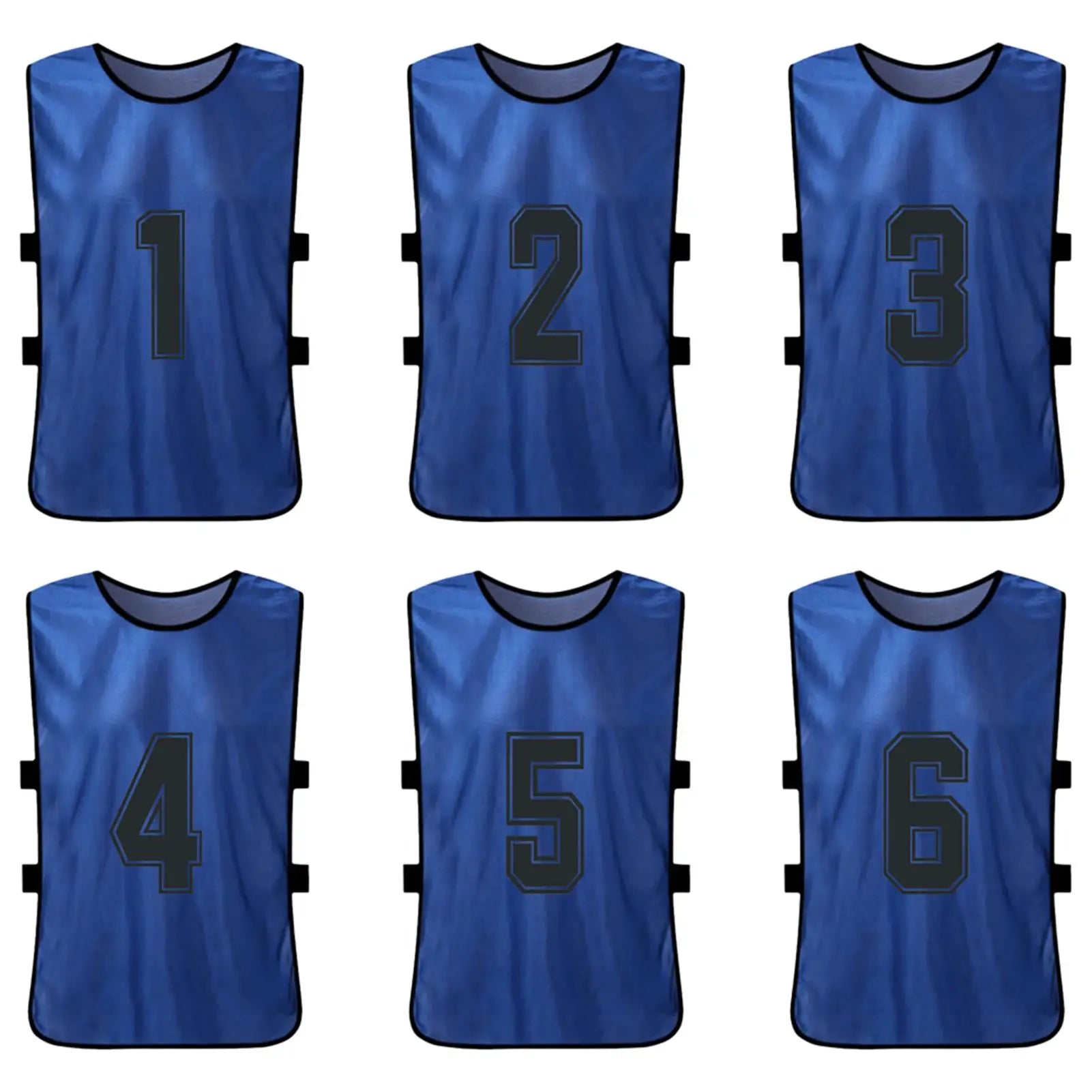 6/12PCS Kid's Football Pinnies Quick Dry Soccer Jersey Youth Sports Scrimmage Basketball Team Training Numbered Bibs Sports Vest