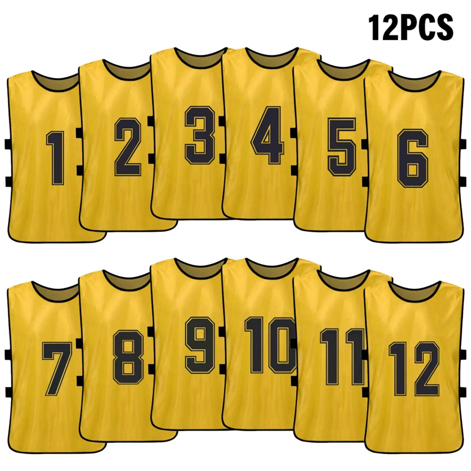 6/12PCS Kid's Football Pinnies Quick Dry Soccer Jersey Youth Sports Scrimmage Basketball Team Training Numbered Bibs Sports Vest