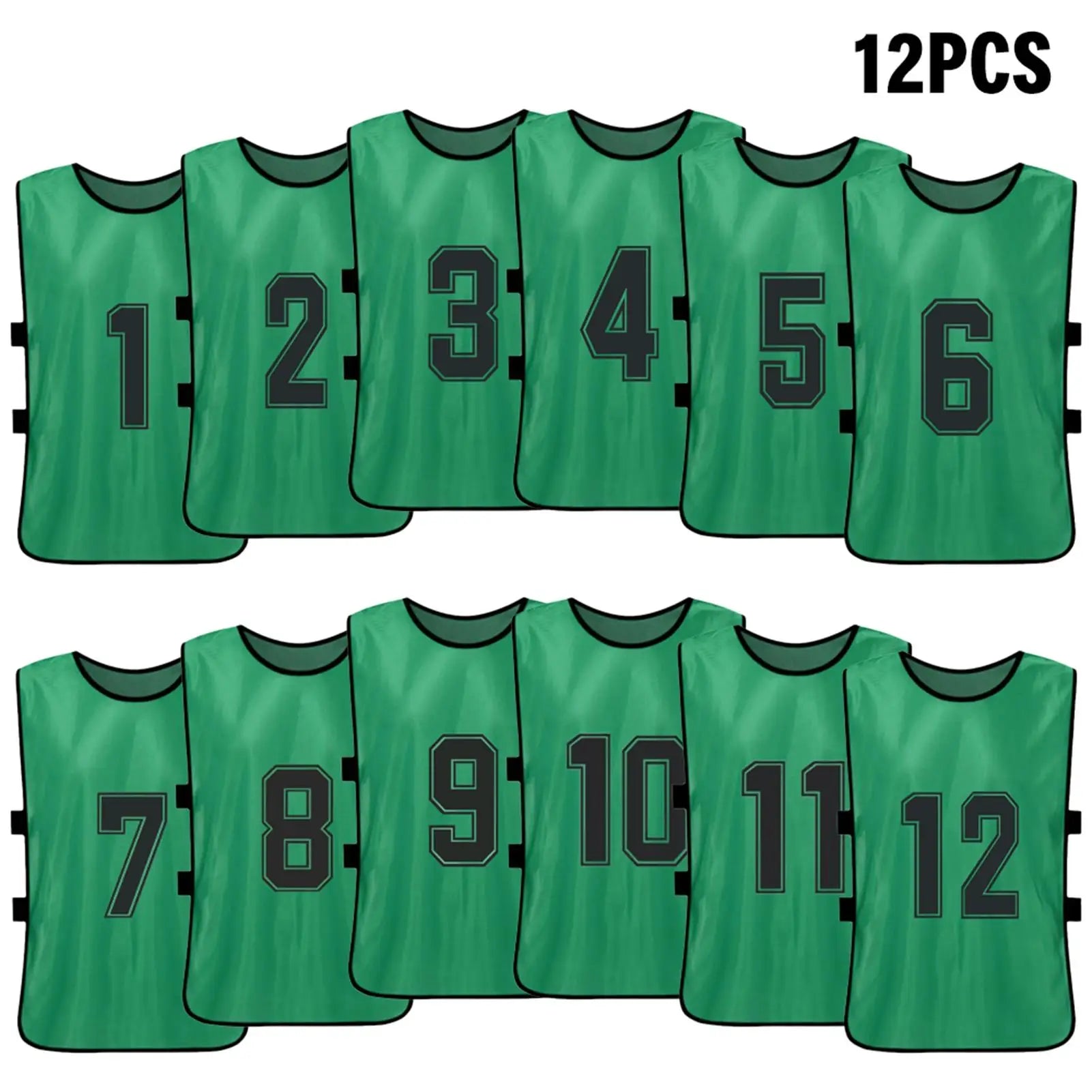 6/12PCS Kid's Football Pinnies Quick Dry Soccer Jersey Youth Sports Scrimmage Basketball Team Training Numbered Bibs Sports Vest