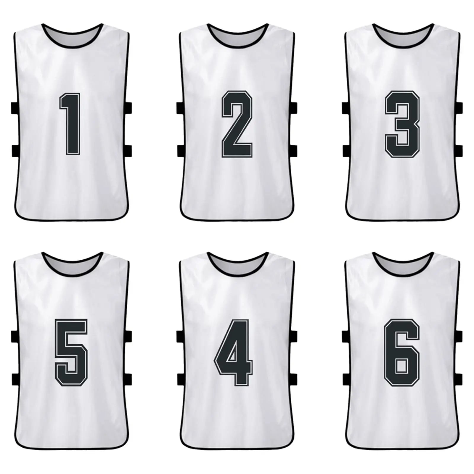6/12PCS Kid's Football Pinnies Quick Dry Soccer Jersey Youth Sports Scrimmage Basketball Team Training Numbered Bibs Sports Vest