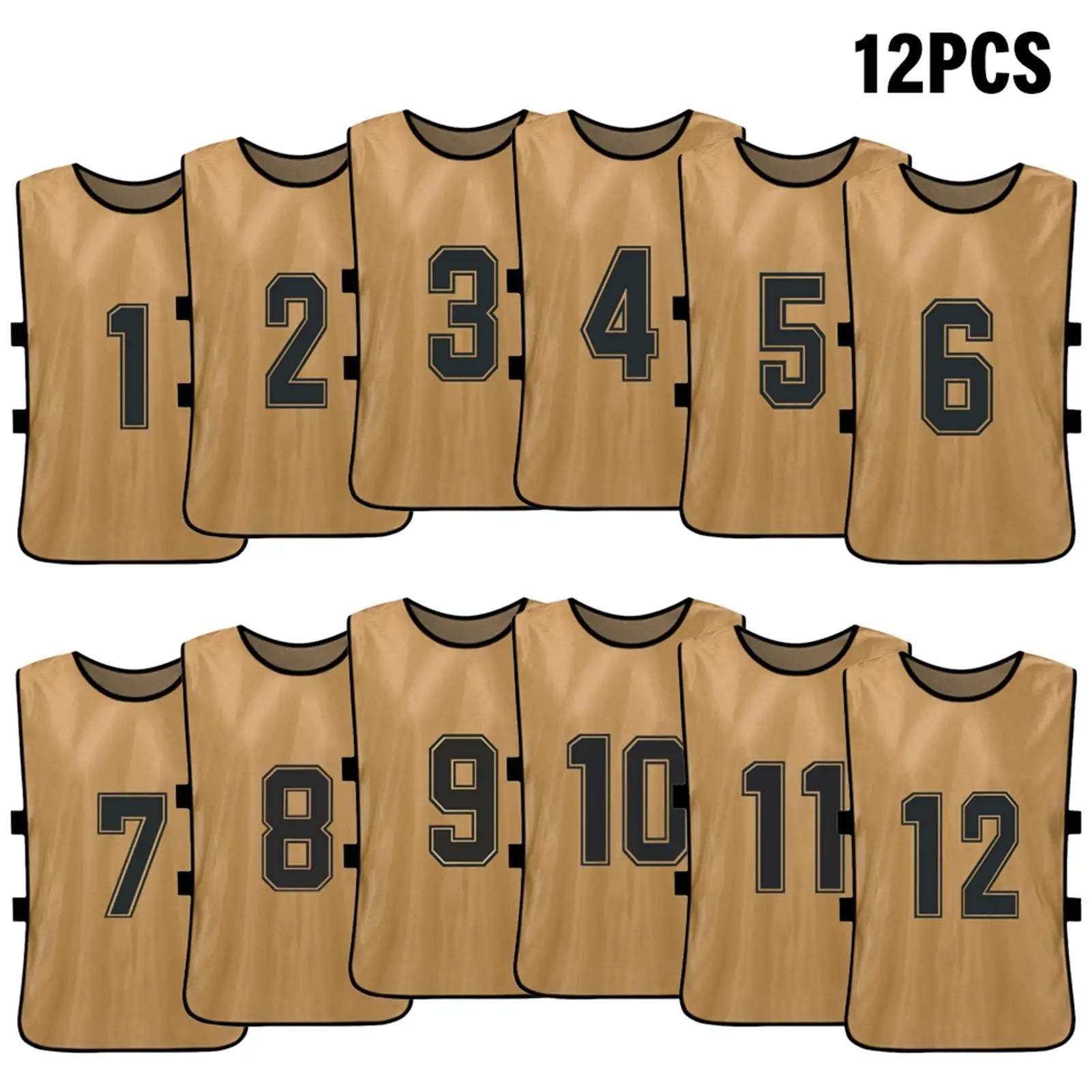 6/12PCS Kid's Football Pinnies Quick Dry Soccer Jersey Youth Sports Scrimmage Basketball Team Training Numbered Bibs Sports Vest